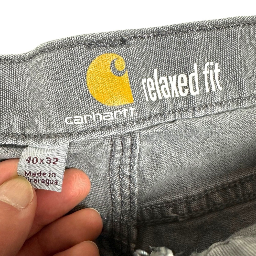 Carhartt Men's Rugged Relaxed Fit Canvas Work Pants 40x32 Gray Outdoors‎ - Picture 5 of 15